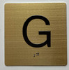 G Elevator Jamb Plate Signage With Braille and raised number-Elevator GROUND floor number Signage  - The sensation line