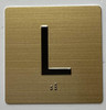 L Elevator Jamb Plate  With Braille and raised number-Elevator LOBBY floor number   - The sensation line