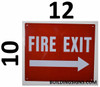 SIGN FIRE EXIT Arrow Right
