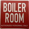 BOILER ROOM  (REFLECTIVE, Red, ALUMINIUM MATERIAL, RUST FREE)