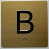 B Elevator Jamb Plate Signage With Braille and raised number-Elevator basement floor number Signage  - The sensation line