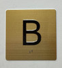 B Elevator Jamb Plate  With Braille and raised number-Elevator basement floor number   - The sensation line