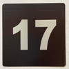 Sign Apartment number  - UNIT NUMBER  (BLACK, DOUBLE SIDED TAPE) -Broadway Line (APT 17)