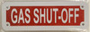 GAS SHUT OFF Sign