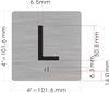 Elevator JAMB Plate with Braille - Elevator Floor Number Brush SILVER Sign