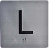 Signage  Elevator JAMB Plate with Braille - Elevator Floor Number Brush SILVER