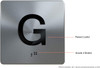 Elevator JAMB Plate with Braille - Elevator Floor Number Brush SILVER Sign