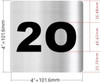 Sign Apartment number 2O  - UNIT NUMBER 2O  (SILVER, DOUBLE SIDED TAPE) -Broadway Line