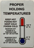 Signage 2 set - Restaurant fridge proper holding temperature safety  (Magnet,  INCH)