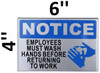 Employee Must WASH Hands Before Returning to Work