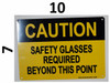 Caution Safety Glasses Beyond This Point