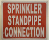 SPRINKLER STANDPIPE CONNECTION Sign