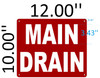 SIGN MAIN DRAIN