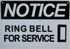 Notice Ring Bell for Service SIGN Tactile Signs  Braille sign