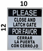 Please Close and Latch Gate