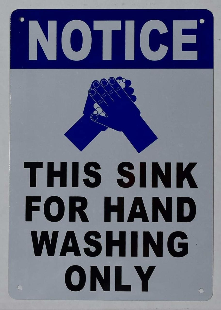 This Sink for Hand Washing ONLY Sign with English Text and Symbol Sign this-sink-for-hand-washing-only-sign-with-english-text-and-symbol-sign
