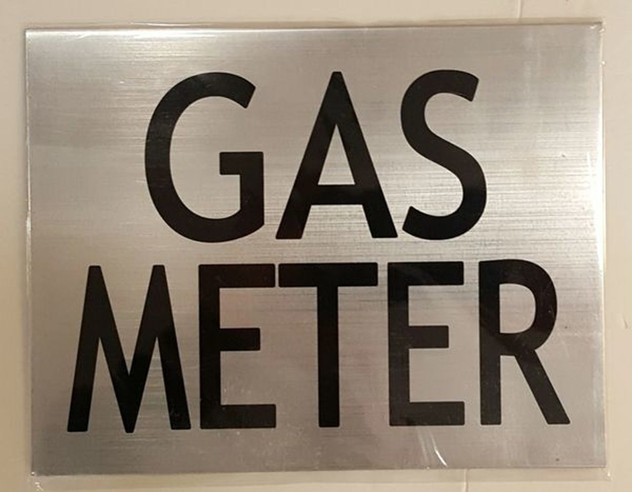 Meter On Sign GAS METER SIGN (BRUSHED ALUMINUM )