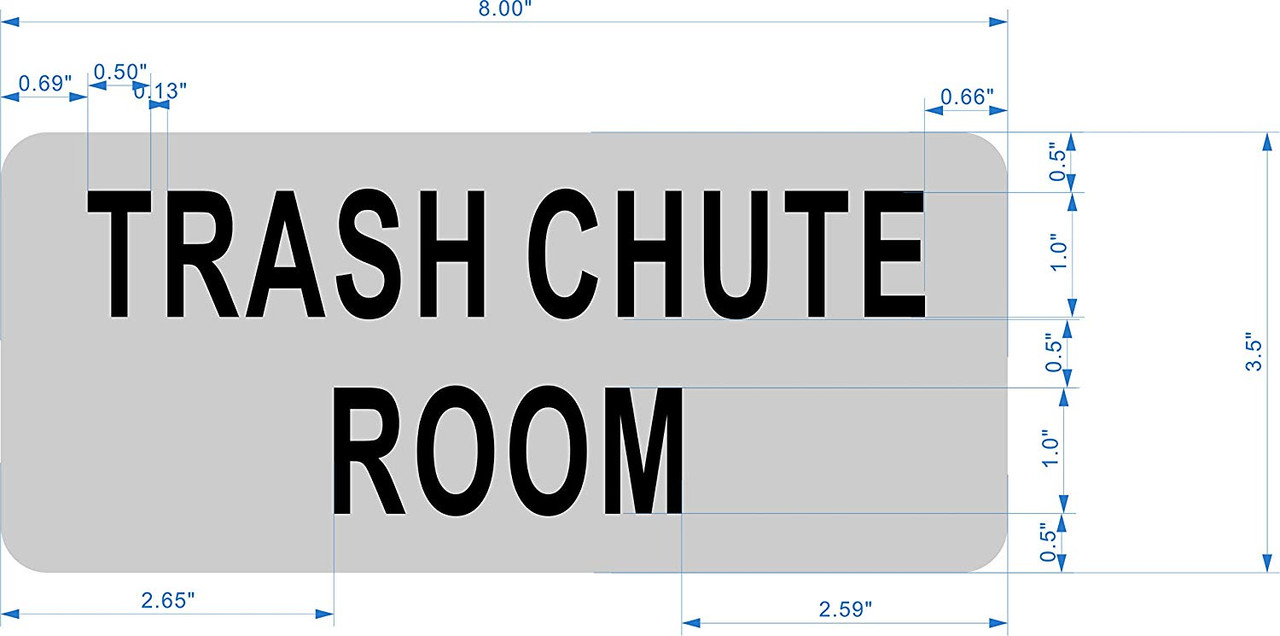 TRASH CHUTE ROOM SIGN-The Mont argent line