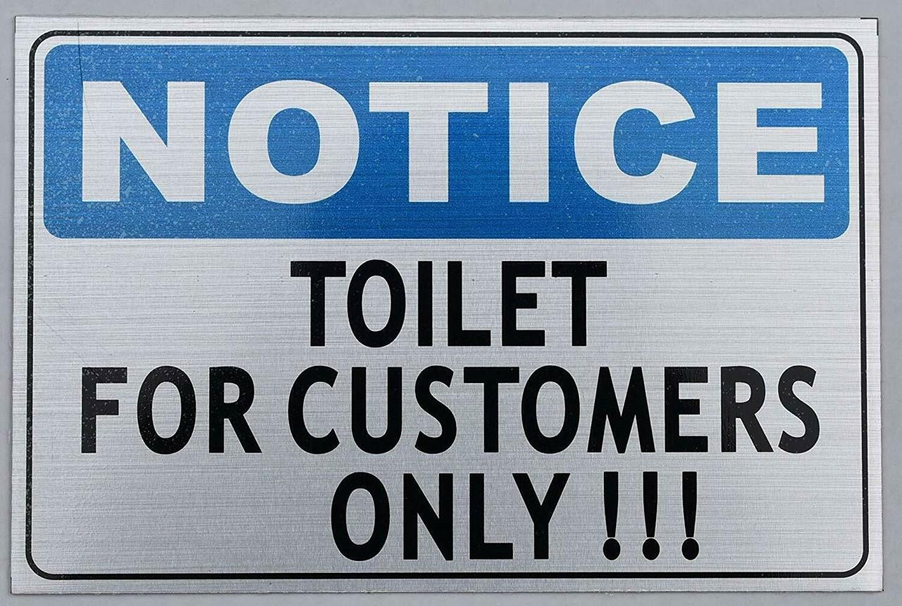 -ref0420 Brush Aluminium,7x10,Double Sided Tape Maximum Occupancy Sign