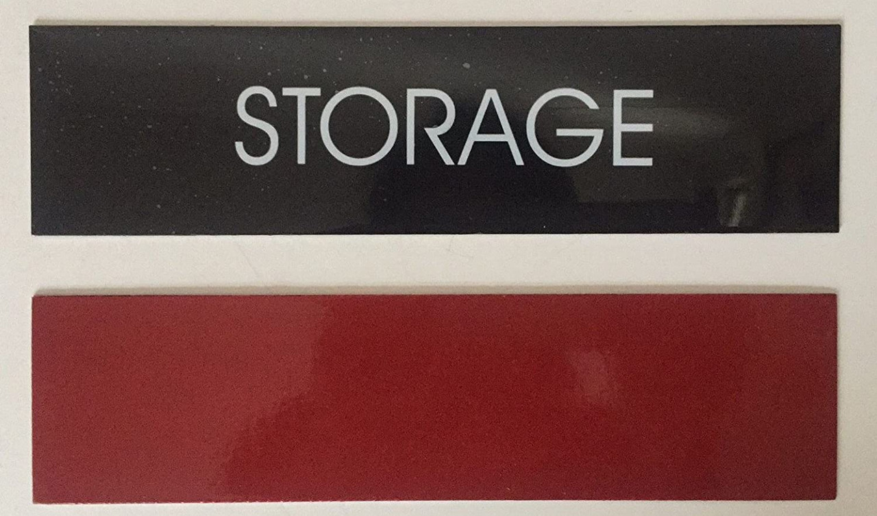 STORAGE sign (BLACK ALUMINUM)