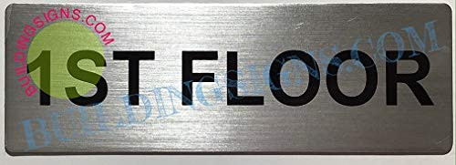 Floor Number Sign--Pack Metal Floor Sign Aluminum Signfor First, Second ...