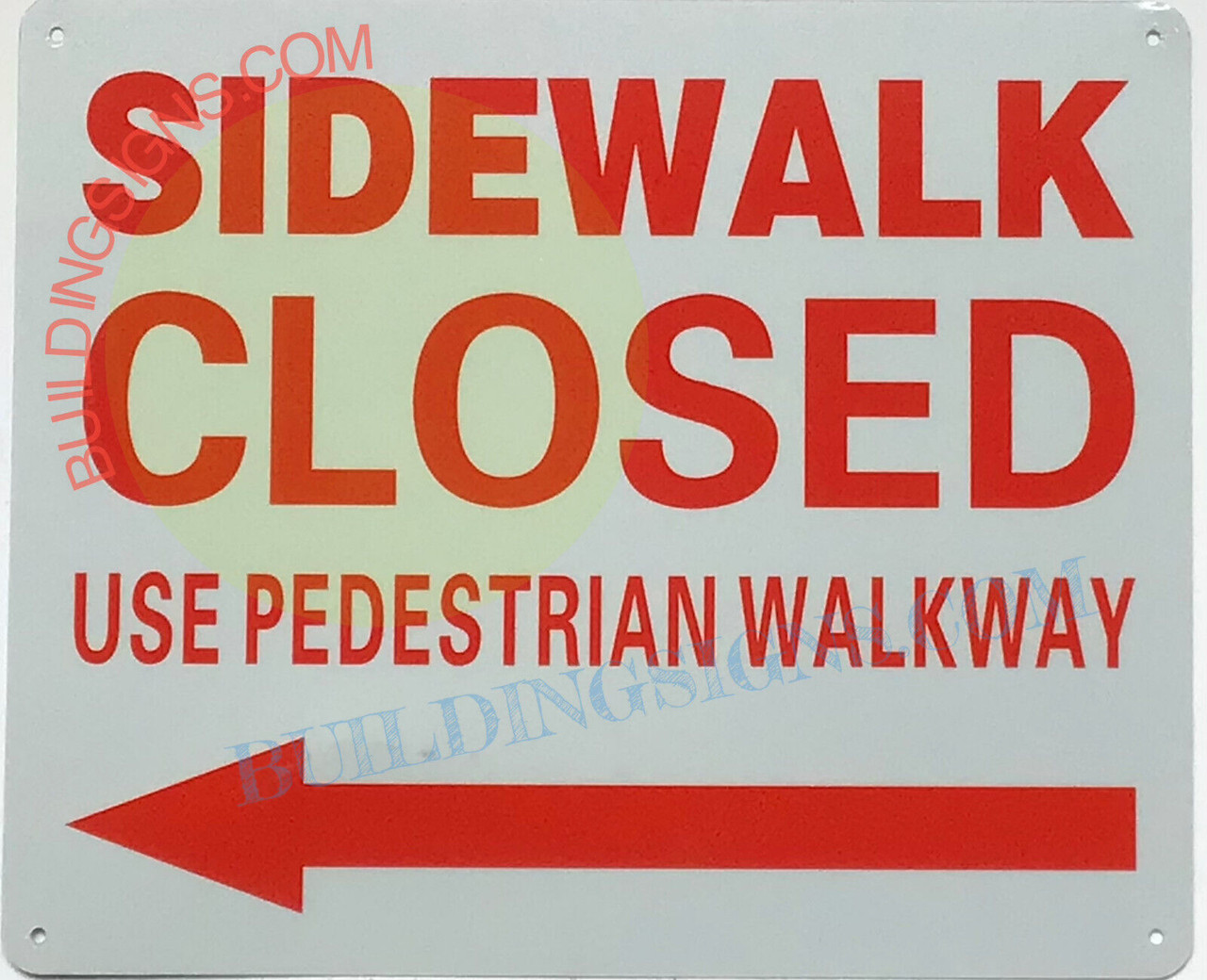 USA標識看板　SIDEWALK CLOSED R9-10 Sidewalk Closed Use Other Side Sign