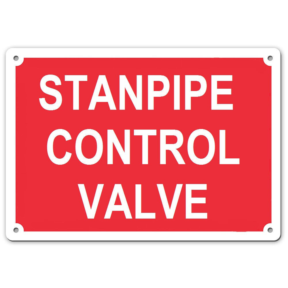 Automatic Standpipe Sign STANDPIPE CONTROL VALVE SIGN (7X10,RED,ALUMINUM) - HPDSIGNS.NYC
