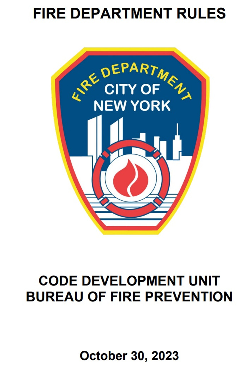 NYC Fire department rules Form NYC PDF File