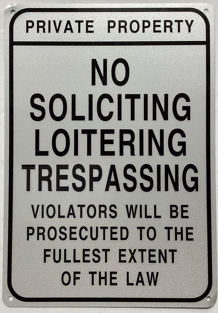 Privateigentum-Schild Aus Aluminium – No Trespassing Warnschild In Schwarz-Gold, 25x35 Cm (2 Stück)