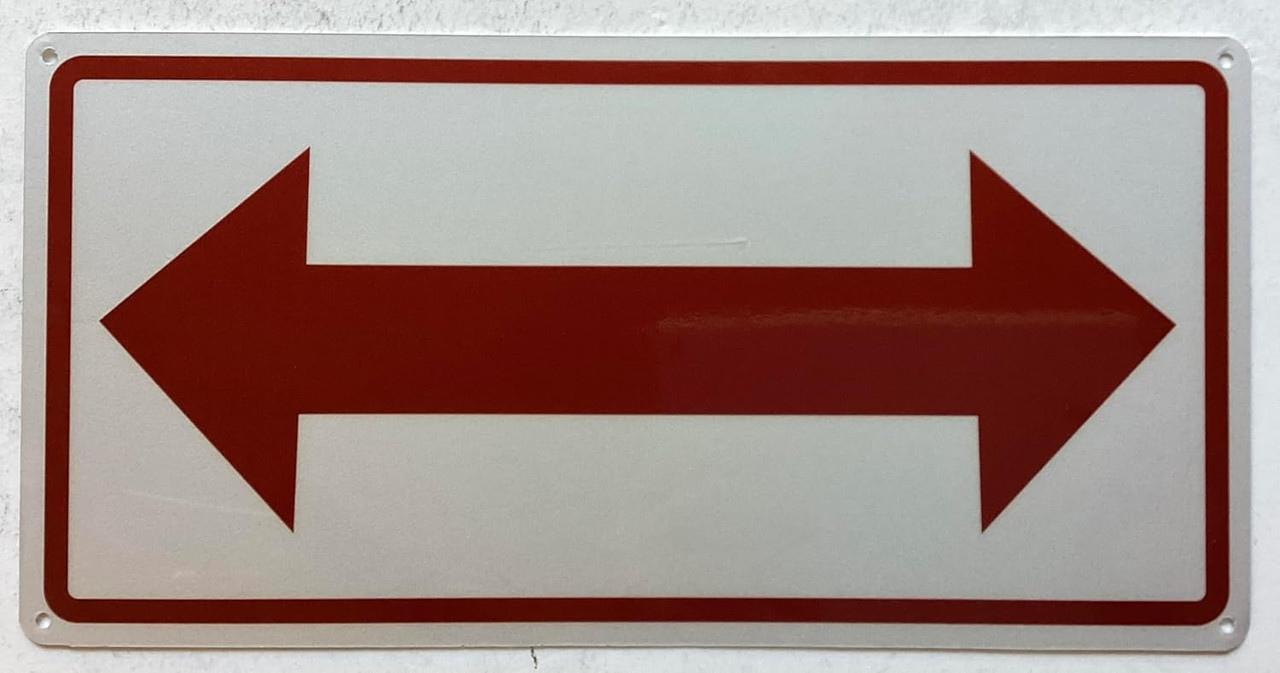 BOTH SIDE サイン ジェノ Bidirectional Arrow SIGN - ARROW SIGN BOTH SIDES SIGN (REFLECTIVE