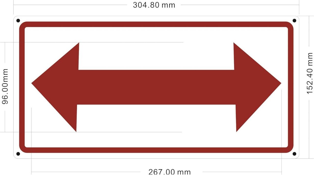 Bidirectional Arrow SIGN - ARROW SIGN BOTH SIDES SIGN (REFLECTIVE