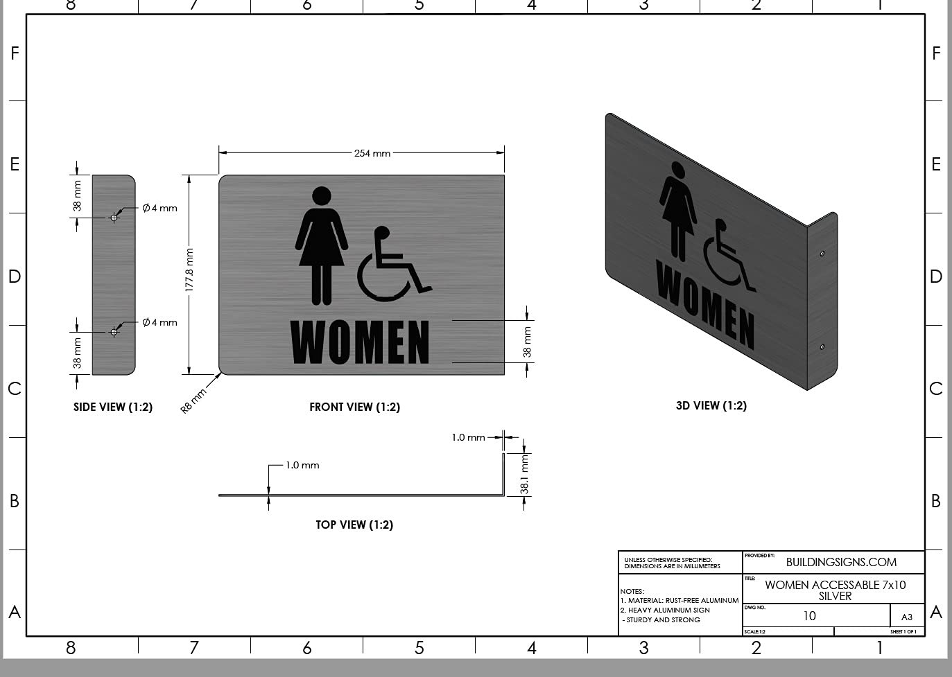 NO Public Restroom Sign