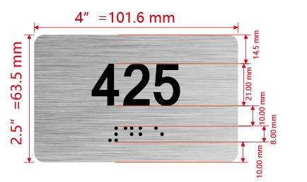 Apartment number 425 sign -Unit Number 425 sign / Suite 425 sign ...