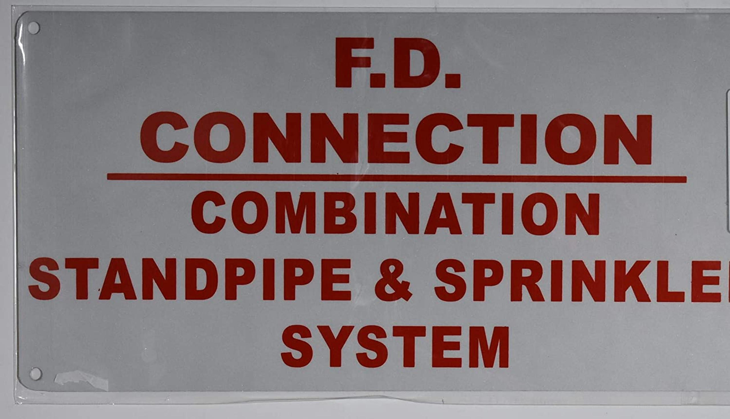 FDC AUTO Sprinkler and Wet Standpipe Sign