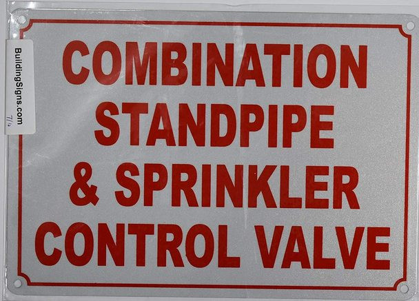 Automatic Standpipe Sign Combination Automatic Sprinkler and Standpipe System Sign-
