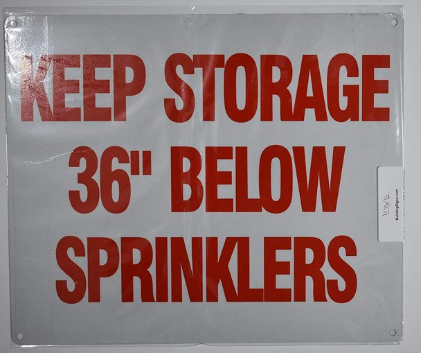 NO STORAGE Sign