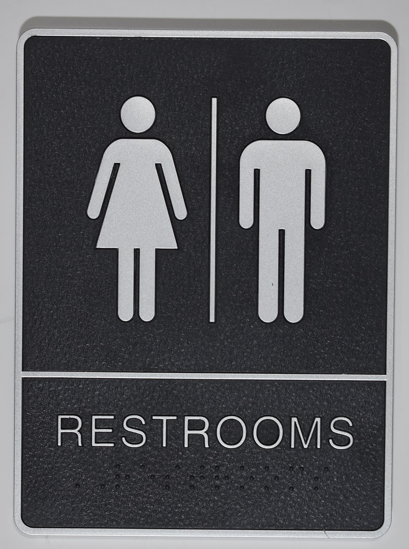 NO Public Restroom with Image Sign