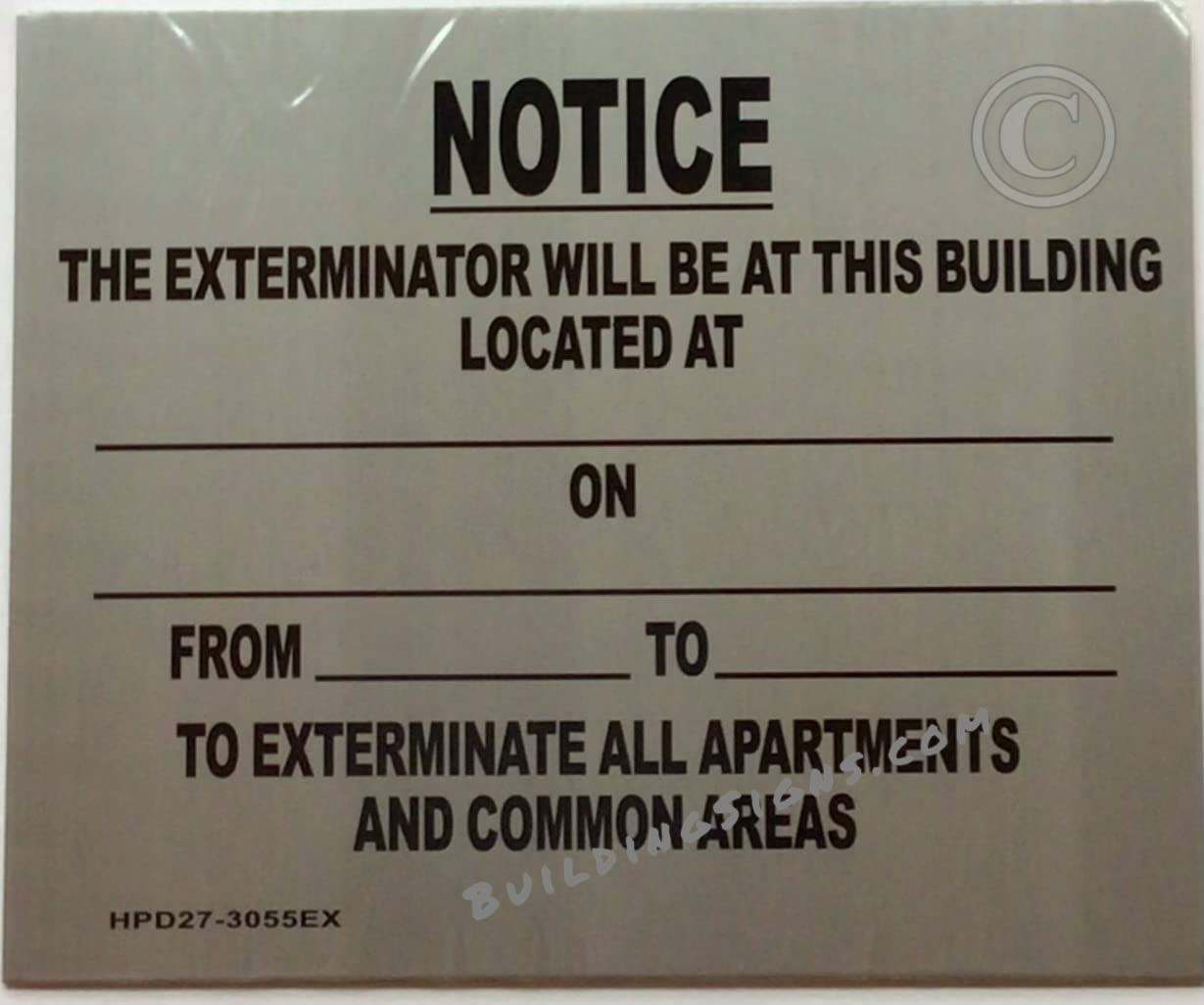 Exterminator SIGN ( ALUMINIUM)