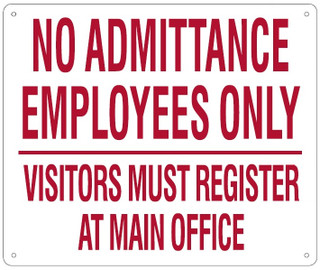 Visitors Please Report to Office Before Entering Building Sign
