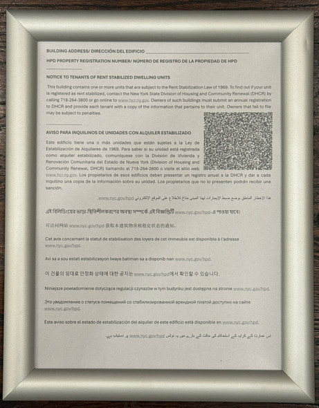 Rent Transparency Act sign