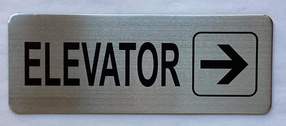 NYC ELEVATOR RIGHT ARROW SIGN
