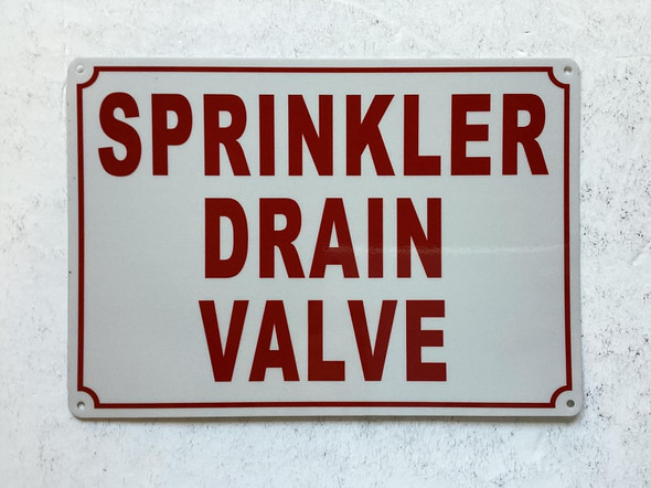 NYC SPRINKLER DRAIN VALVE SIGN