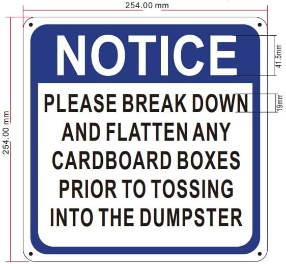 NYC NOTICE PLEASE BREAK DOWN AND FLATTEN ANY CARDBOARD SIGN