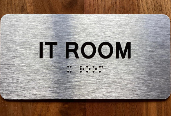 IT ROOM / INFORMATION TECHNOLOGY ROOM SIGN WITH RAISED LETTERS