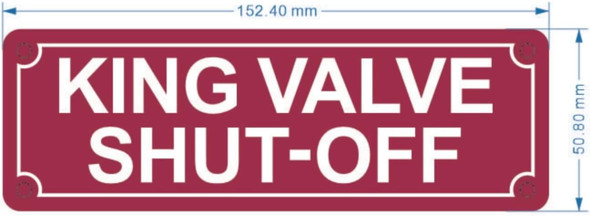 NYC KINGS SHUT OFF VALVE SIGN