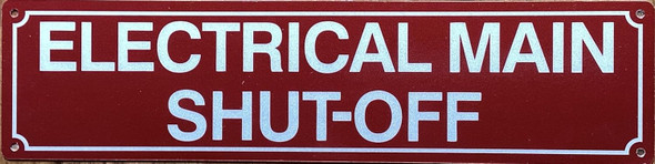 ELECTRICAL MAIN SHUT OFF SIGN