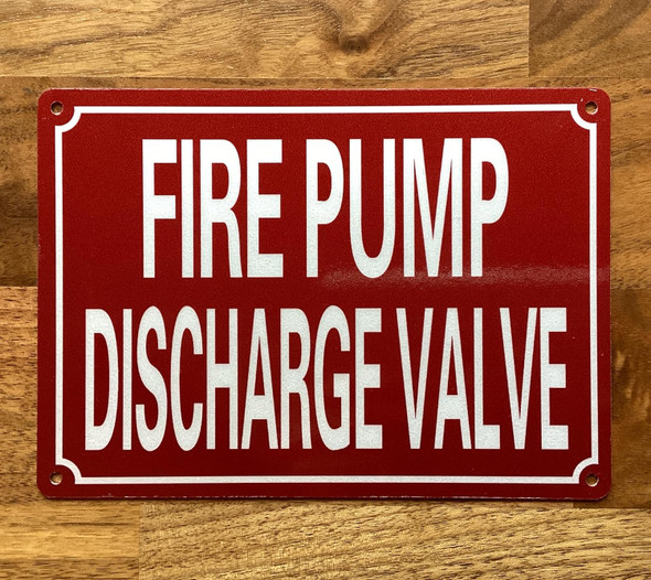 NYC FIRE PUMP DISCHARGE VALVE SIGN