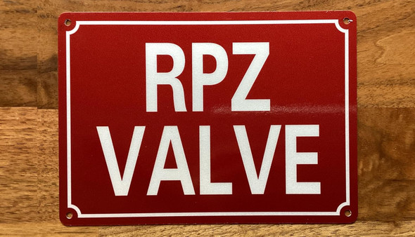 NYC RPZ VALVE SIGN