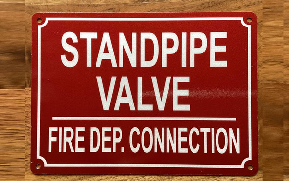 NYC STANDPIPE VALVE FIRE DEP. CONNECTION SIGN