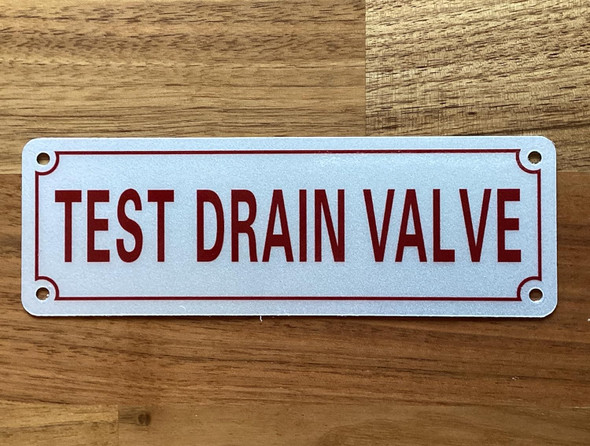 NYC TEST DRAIN VALVE SIGN